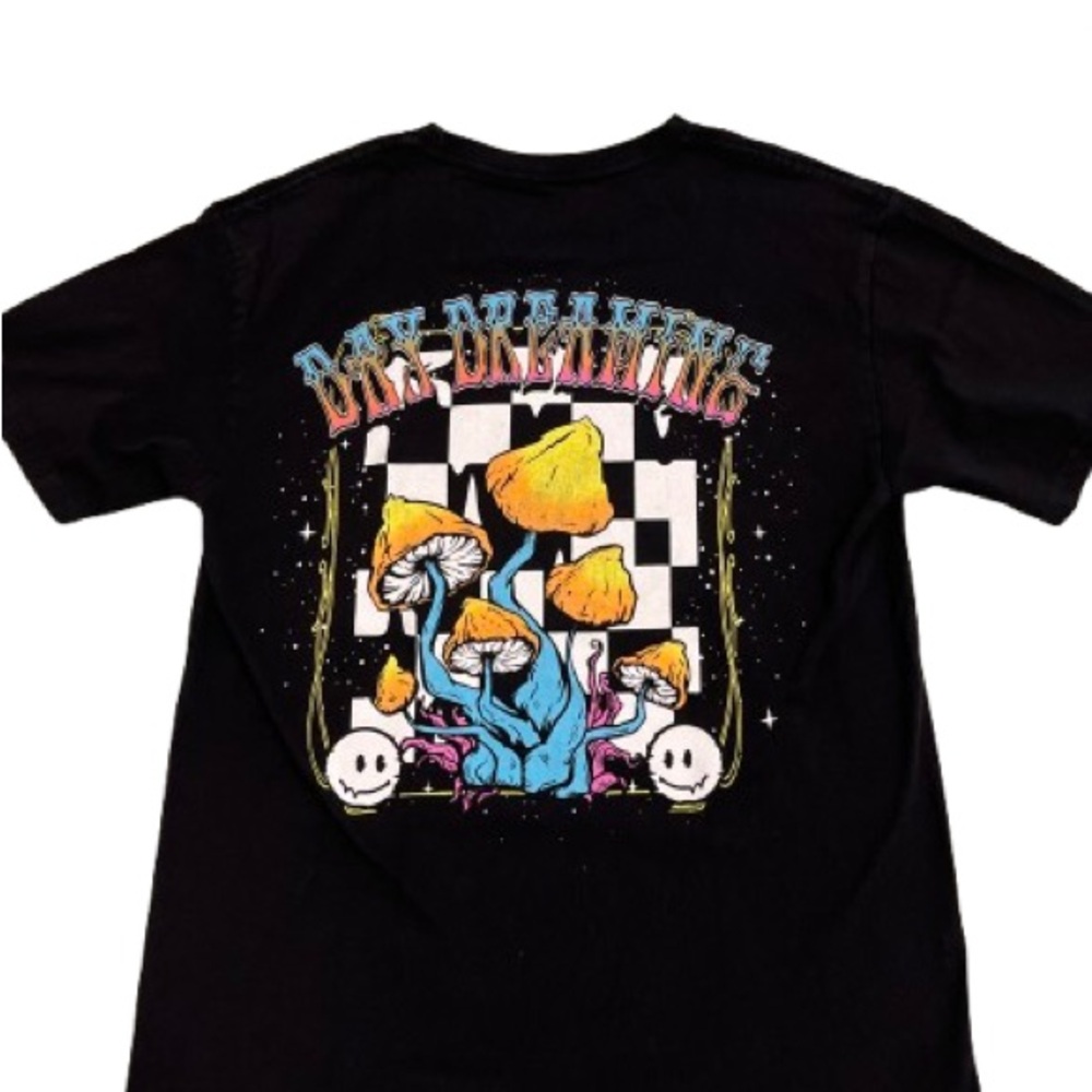 Miken Daydreaming Graphic T-Shirt - Black with Multicolor Design Sz M